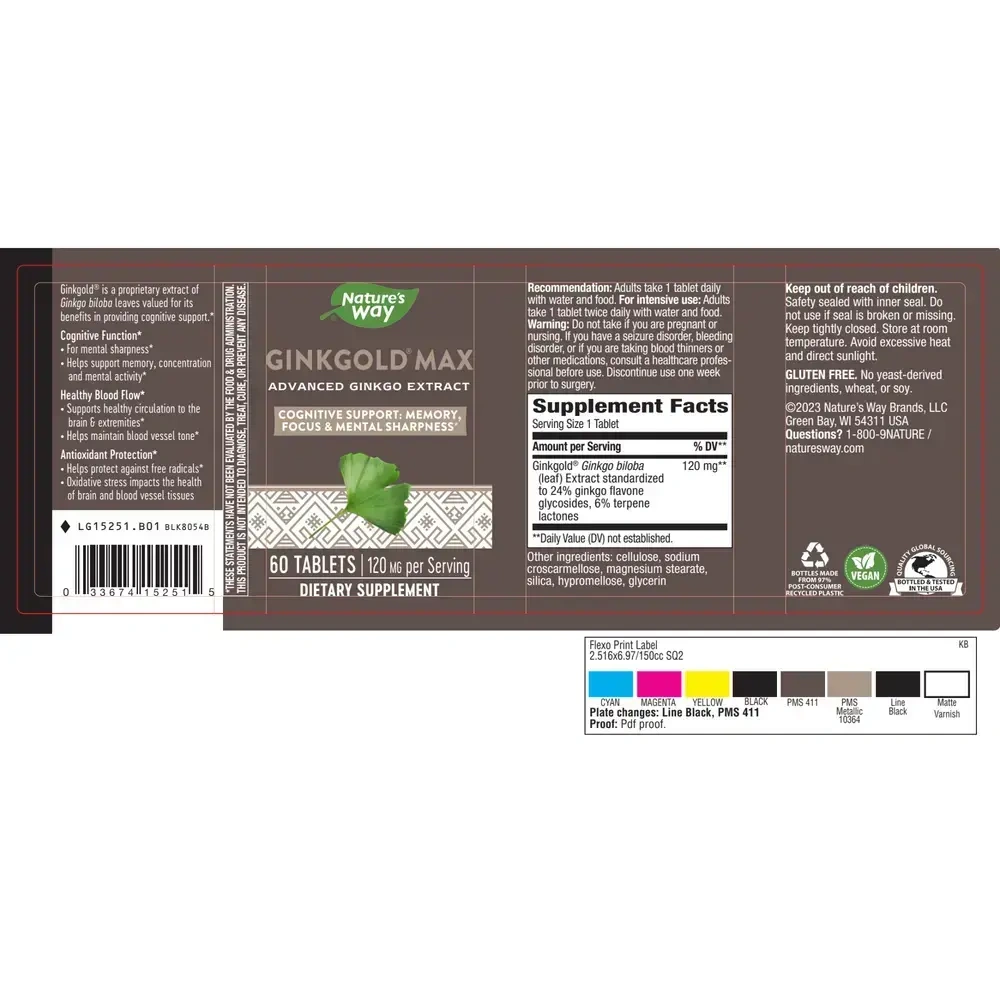 Product image for Ginkgold Max 120mg.