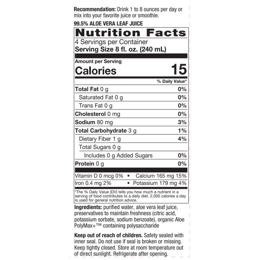 Product image for Aloe Vera Whole Leaf Juice.