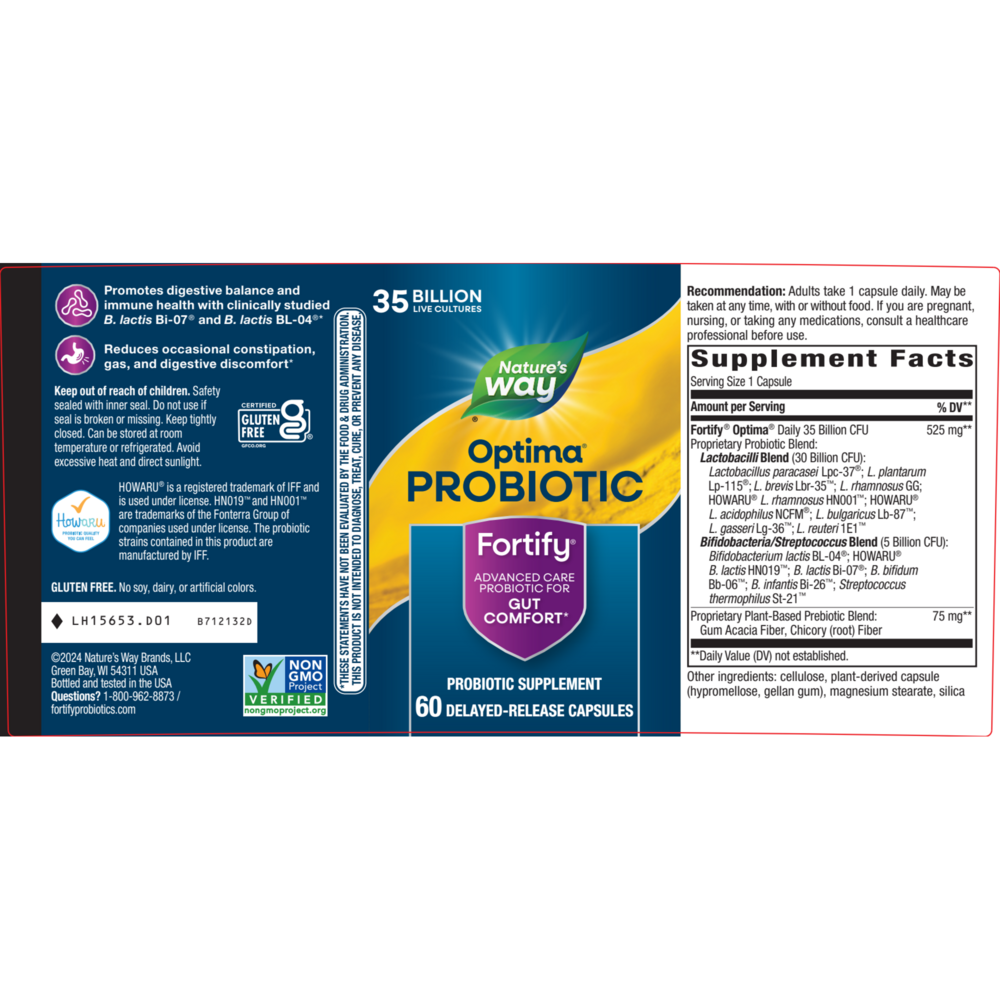 Product image for Fortify™ Optima® 35 Billion Probiotic + Prebiotic.