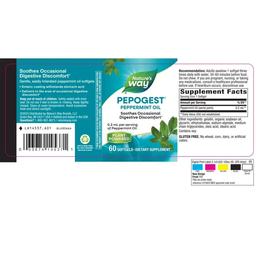 Product image for Pepogest (Peppermint Oil).