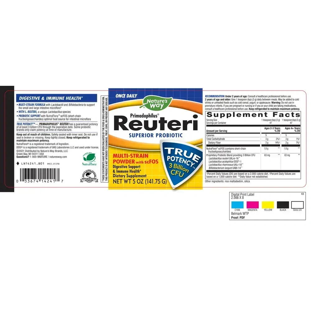 Product image for Primadophilus® Reuteri Probiotic Powder.