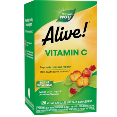 Alive! Organic Vitamin C 120 capsules