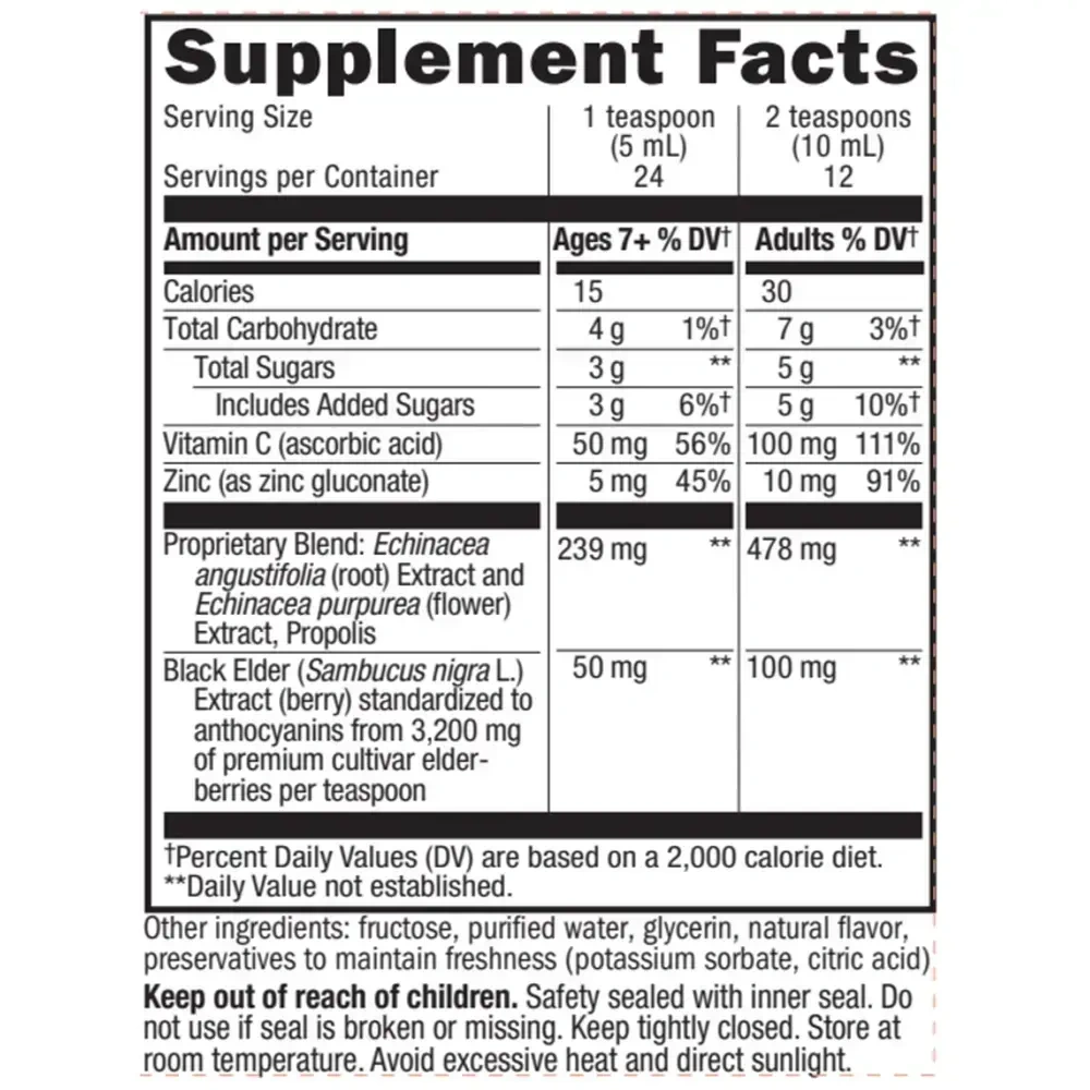 Product image for Sambucus Immune Syrup.