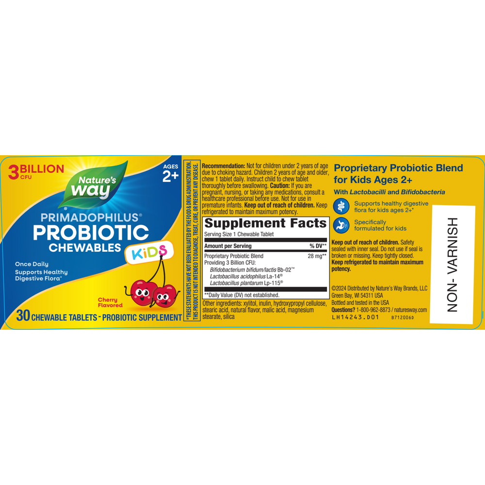 Product image for Primadophilus Kids (cherry flavor).