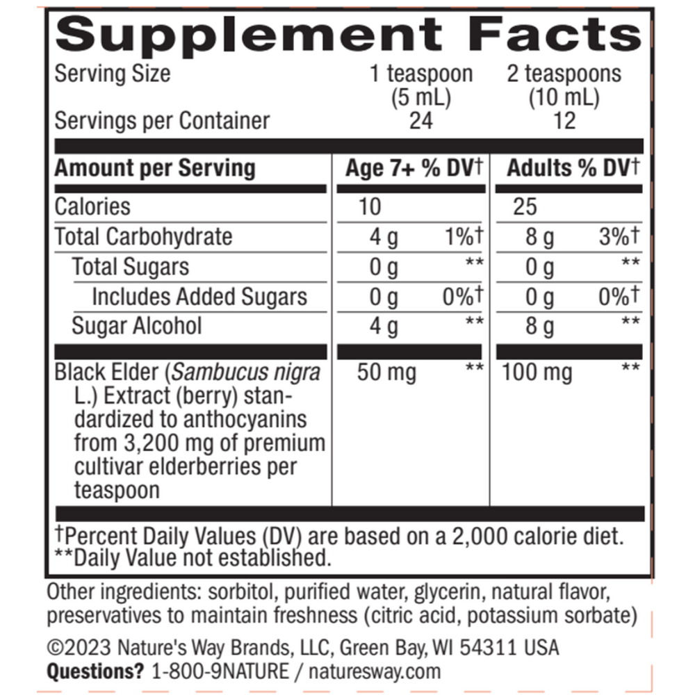 Product image for Sambucus Sugar-Free Syrup.