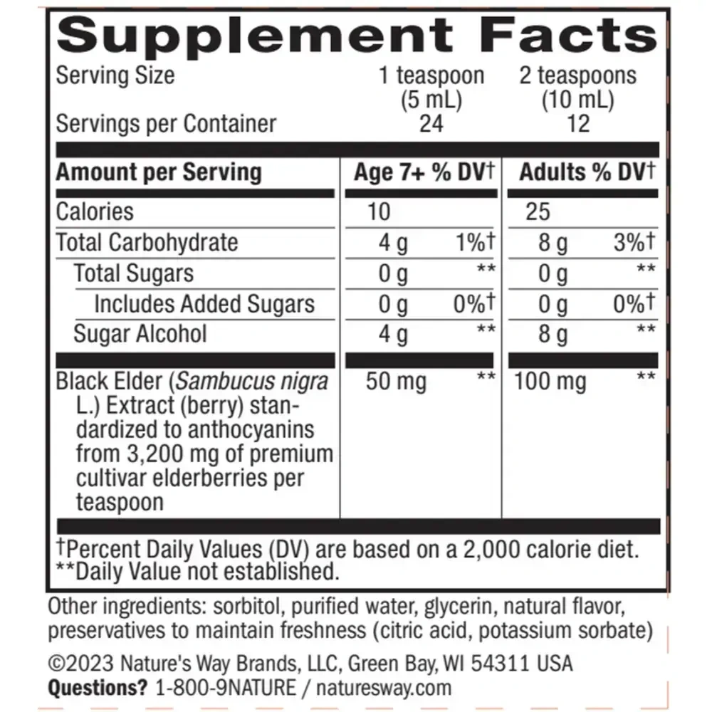 Product image for Sambucus Sugar-Free Syrup.