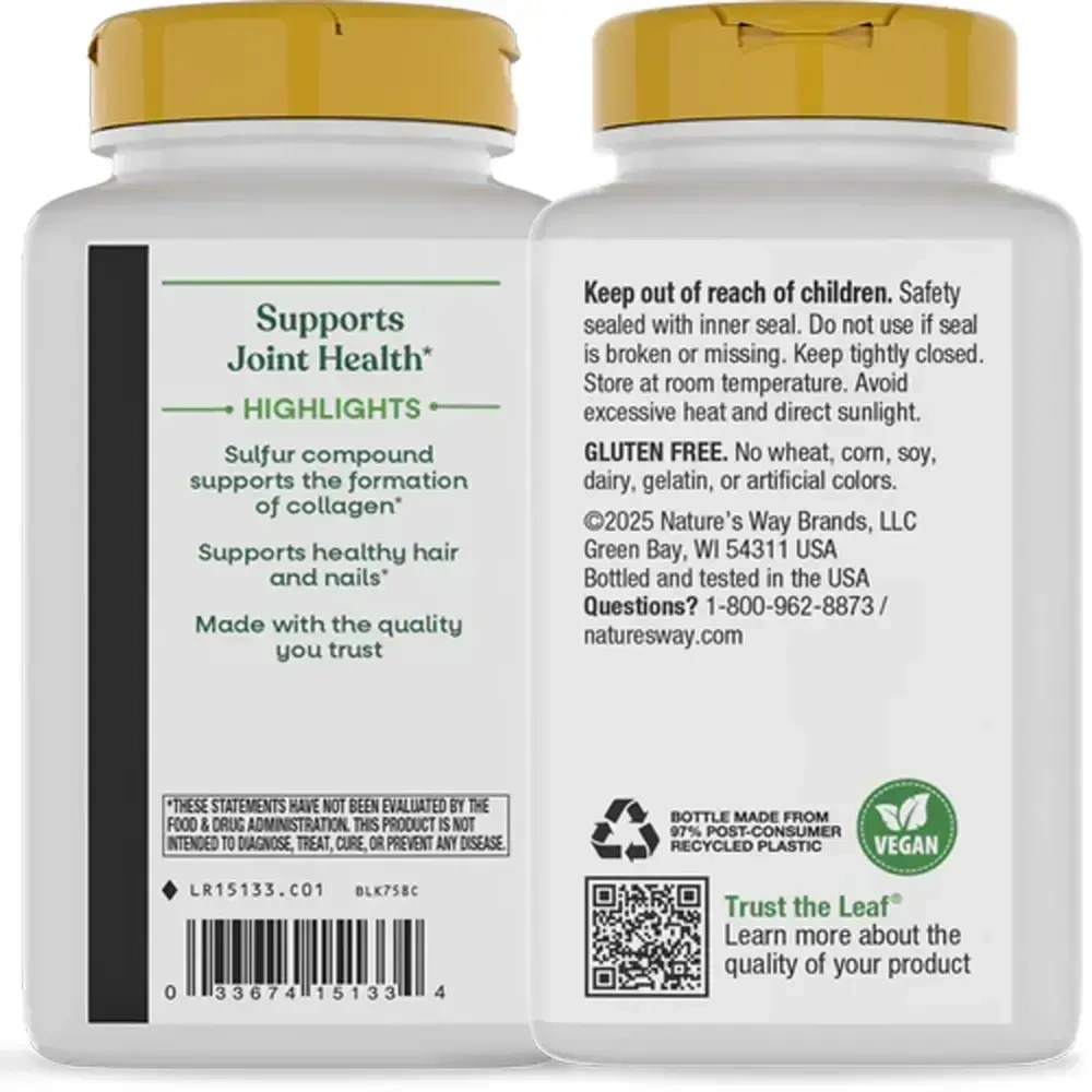 Product image for MSM 1000mg.