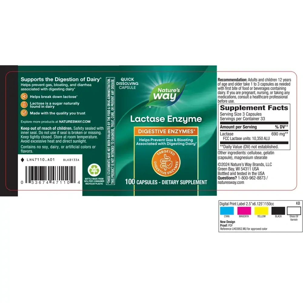 Product image for Lactase Enzyme.