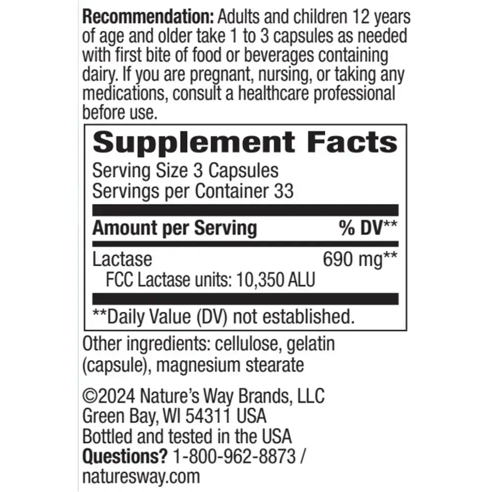 Product image for Lactase Enzyme.