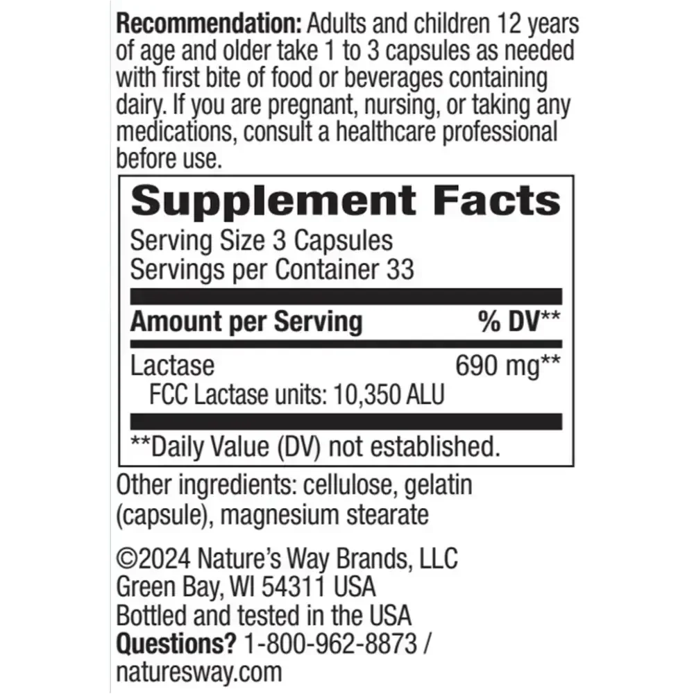 Product image for Lactase Enzyme.
