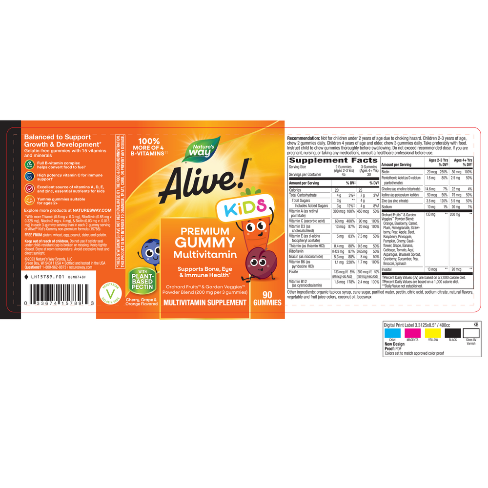 Product image for Alive! Childrens Multi Gummies.