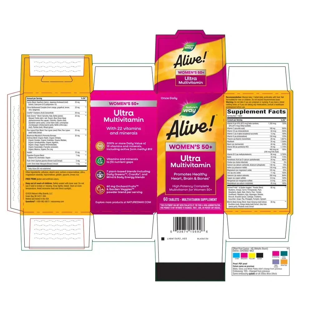 Product image for Alive! Women's 50+ Ultra Multivitamin.