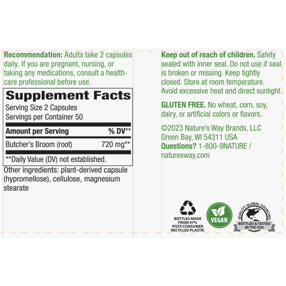 Product image for Butcher's Broom Root.