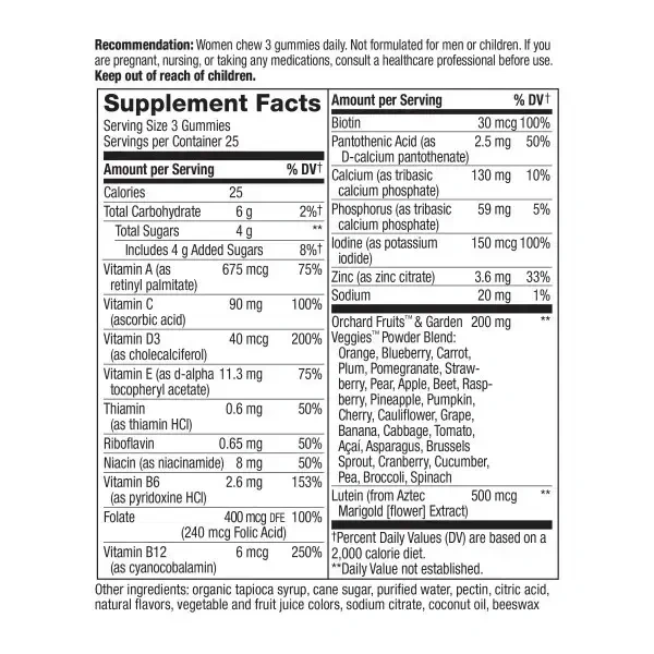 Product image for Alive Womens 50+ Premium Gummy Multi-Vitamin.