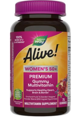 Alive Womens 50+ Premium Gummy Multi-Vitamin 75 Gummies