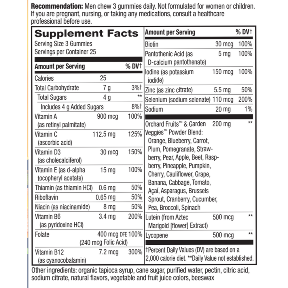 Product image for Alive Mens 50+ Premium Gummy Multi-Vitamin.
