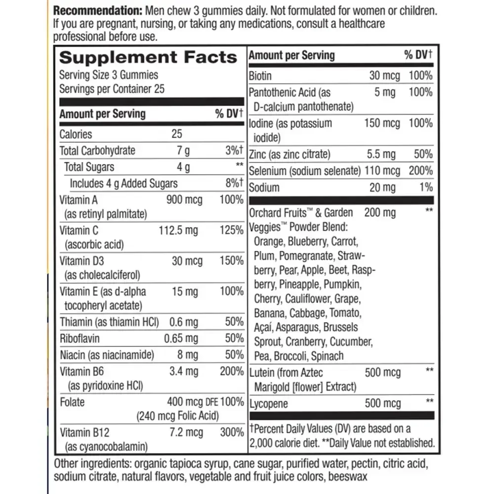 Product image for Alive Mens 50+ Premium Gummy Multi-Vitamin.