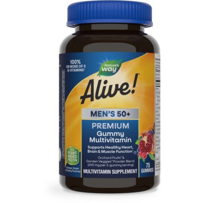 Alive Mens 50+ Premium Gummy Multi-Vitamin 75 Gummies