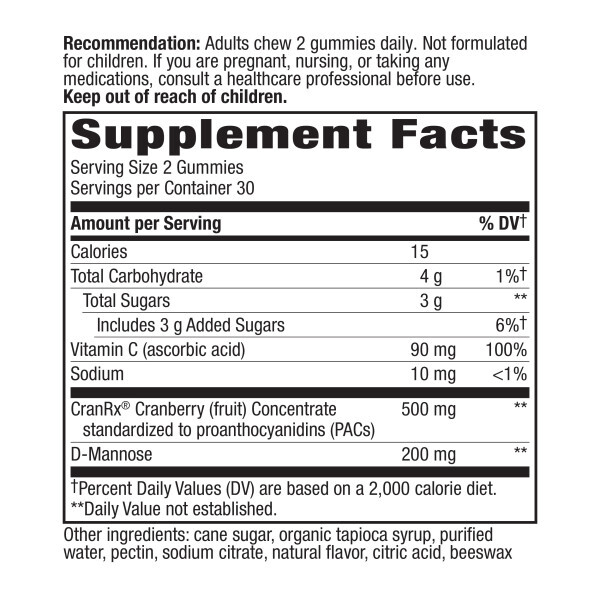 Product image for CranRx Gummies.