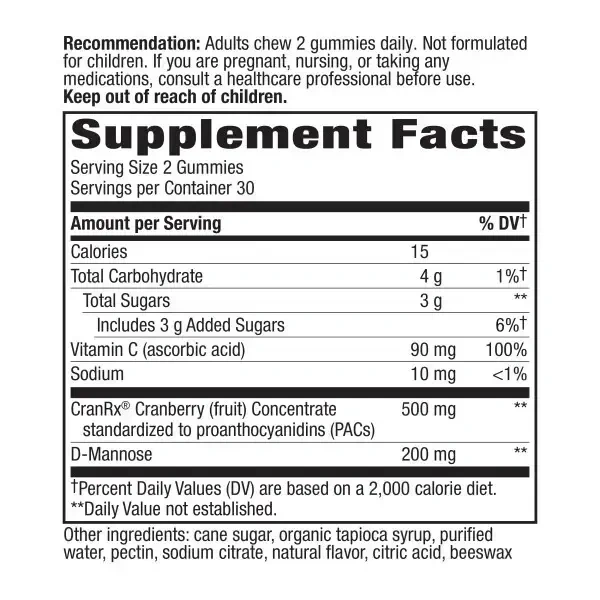 Product image for CranRx Gummies.
