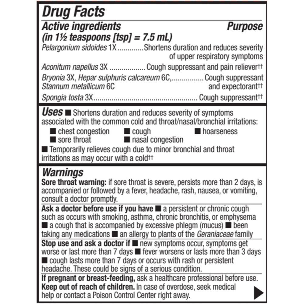 Product image for Umcka Cough Max Relief Syrup.