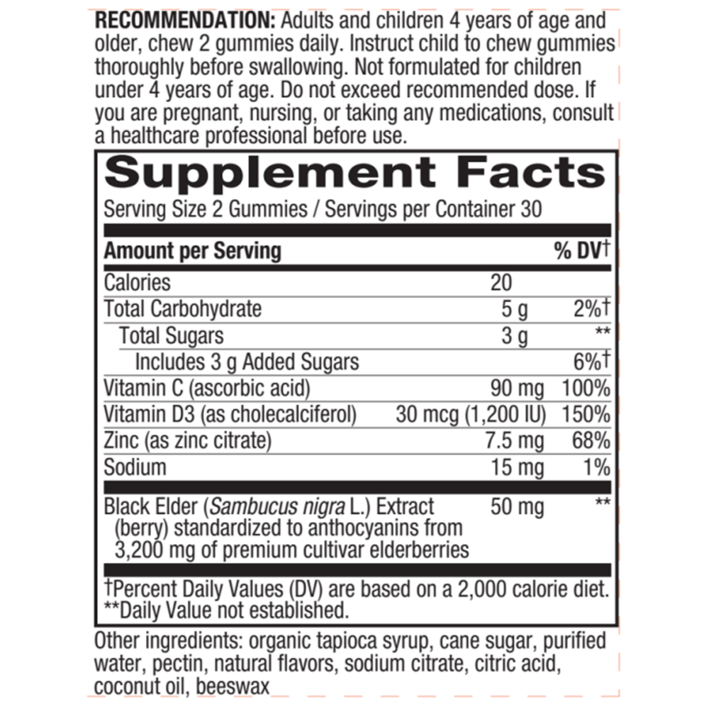 Product image for Sambucus Gummies.