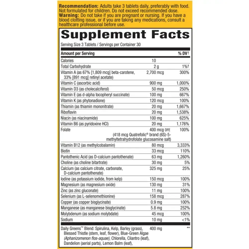 Product image for Alive!® Max3 Daily Multi-Vitamin Iron-free.