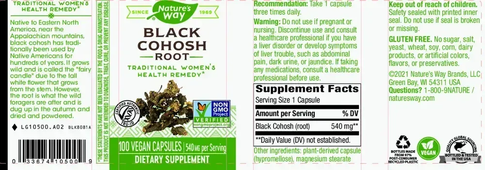 Product image for Black Cohosh Root.