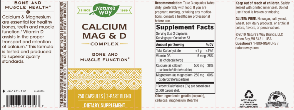 Product image for Calcium–Magnesium–Vitamin D.