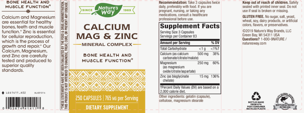 Product image for Calcium–Magnesium–Zinc.