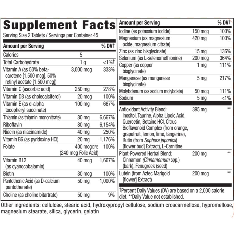Product image for Completia® Diabetic Multi-Vitamin (iron-free).