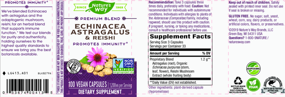Product image for Echinacea Astragalus &amp; Reishi.