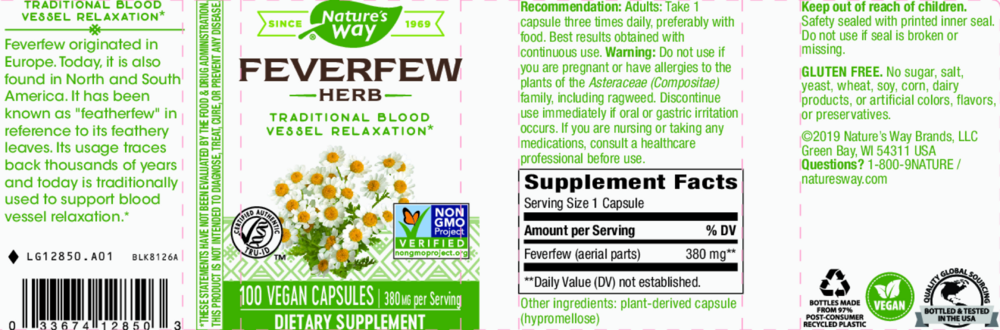 Product image for Feverfew Herb.