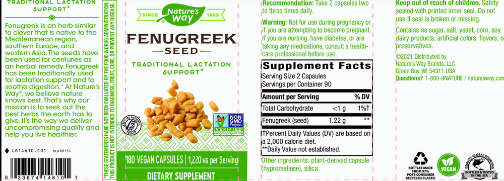 Product image for Fenugreek Seed Capsules.