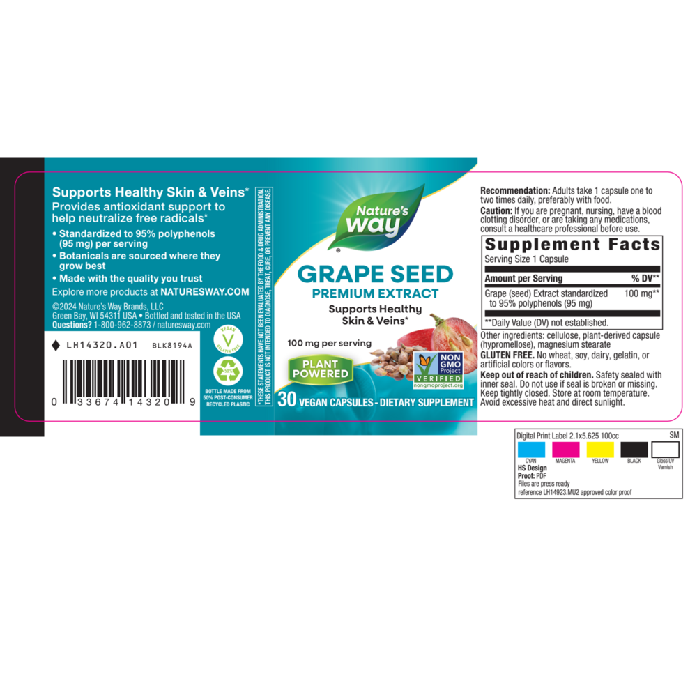 Product image for Grape Seed Standardized.