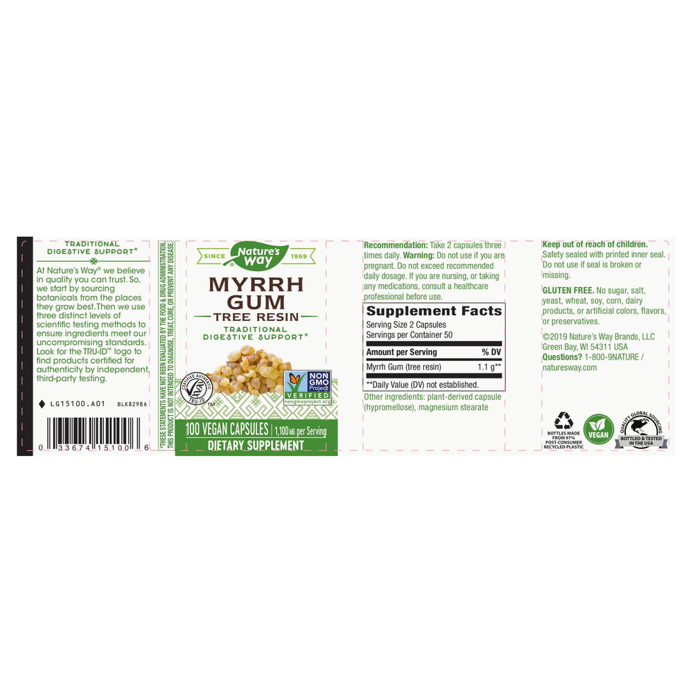 Product image for Myrrh Gum Tree Resin.