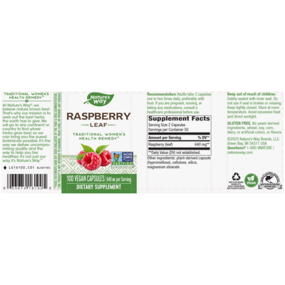 Red Raspberry Leaf 100 capsules