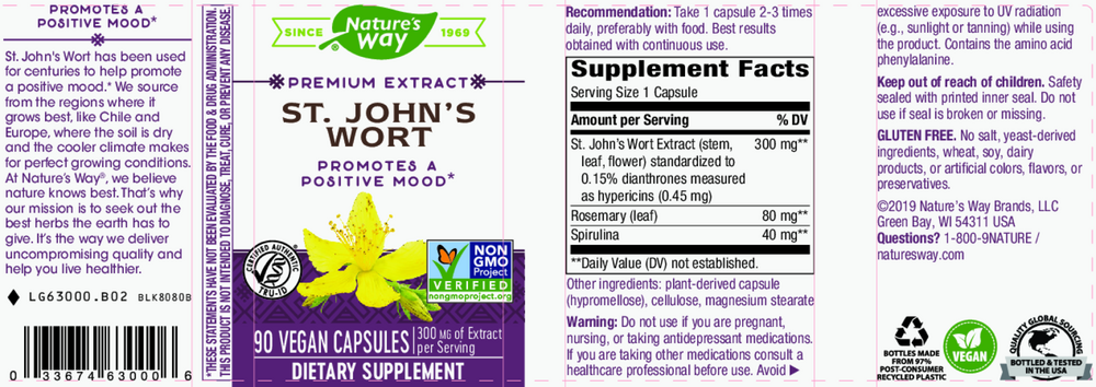 Product image for St. John’s Wort Standardized.