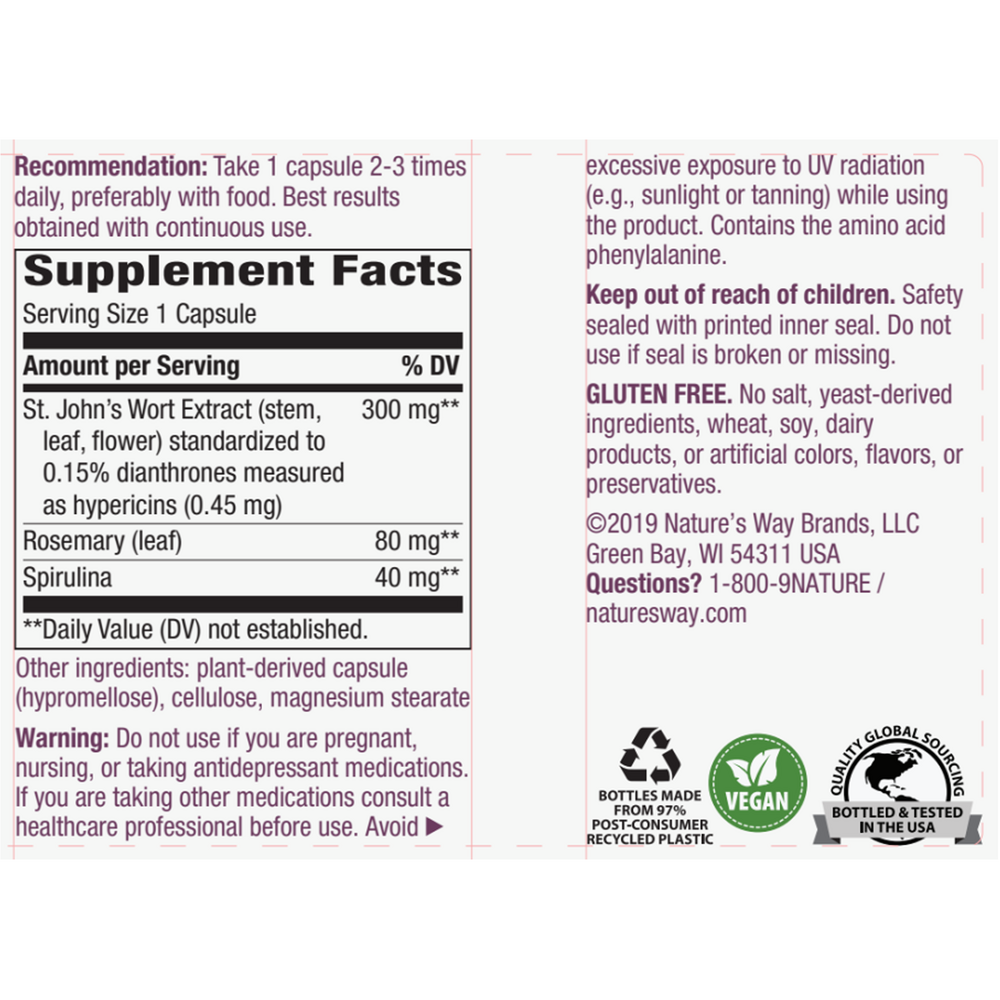 Product image for St. John’s Wort Standardized.