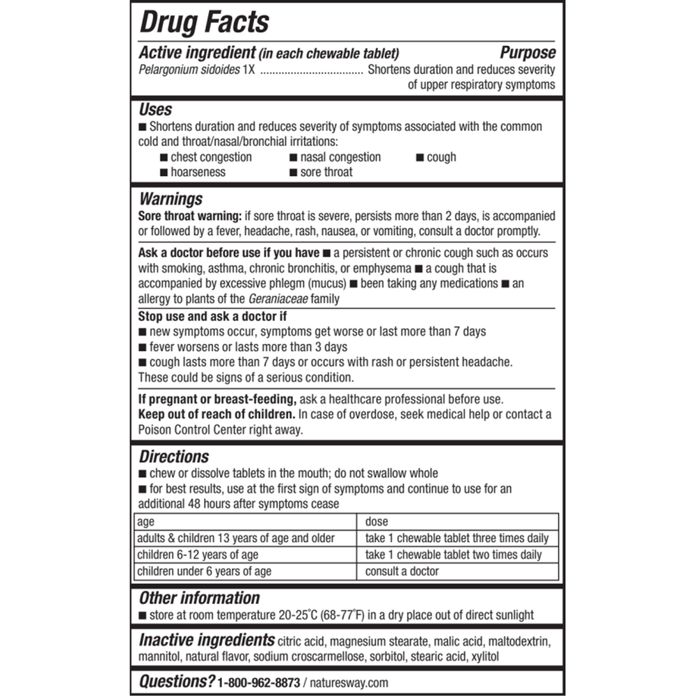 Product image for Umcka® ColdCare Cherry Flavor Chewable.