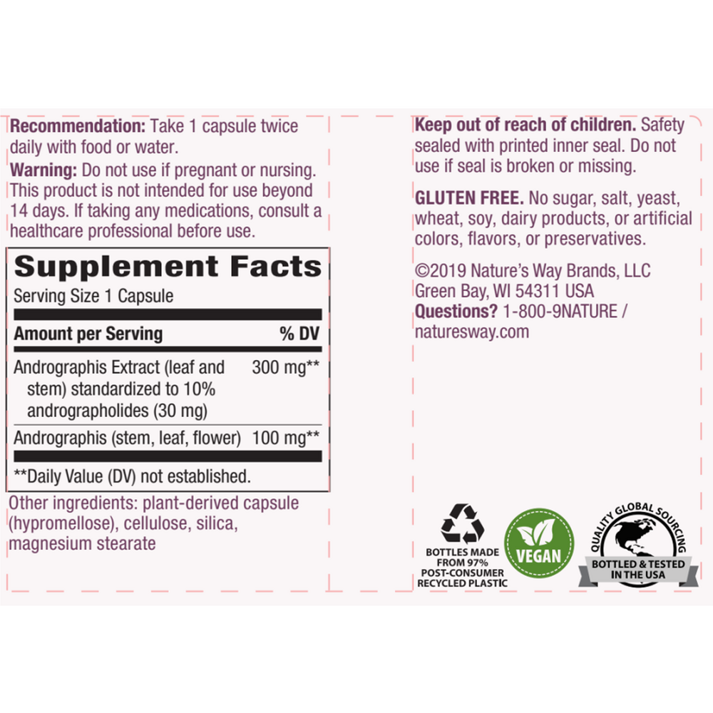 Product image for Andrographis Standardized.