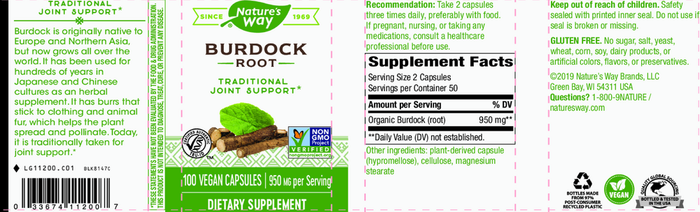 Product image for Burdock Root.