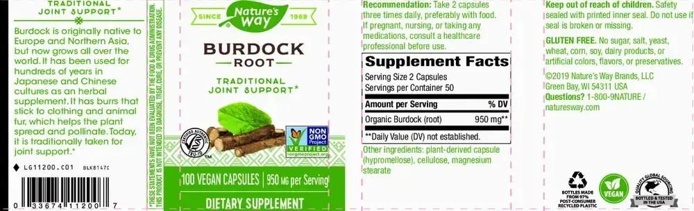 Product image for Burdock Root.