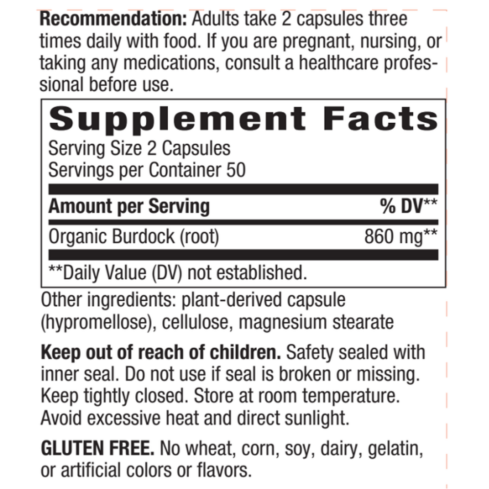 Product image for Burdock Root.