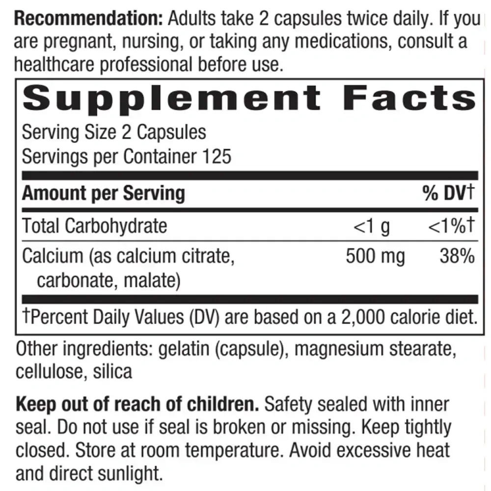 Product image for Calcium Citrate.