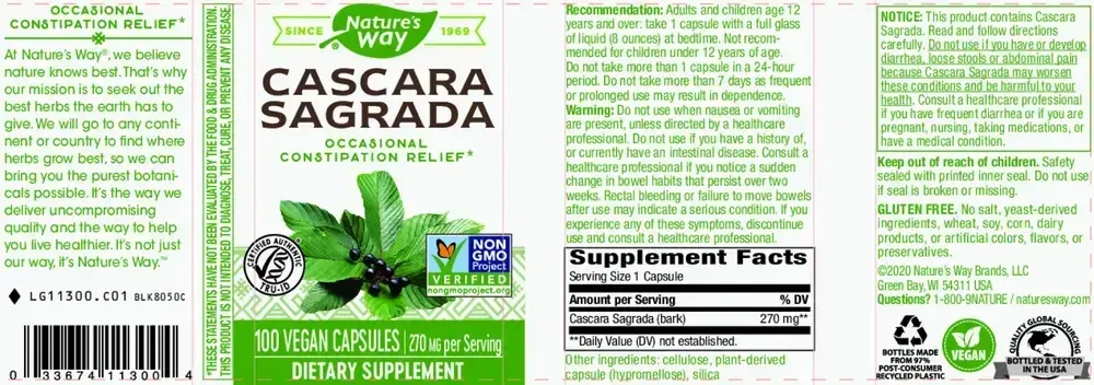 Product image for Cascara Sagrada Bark.