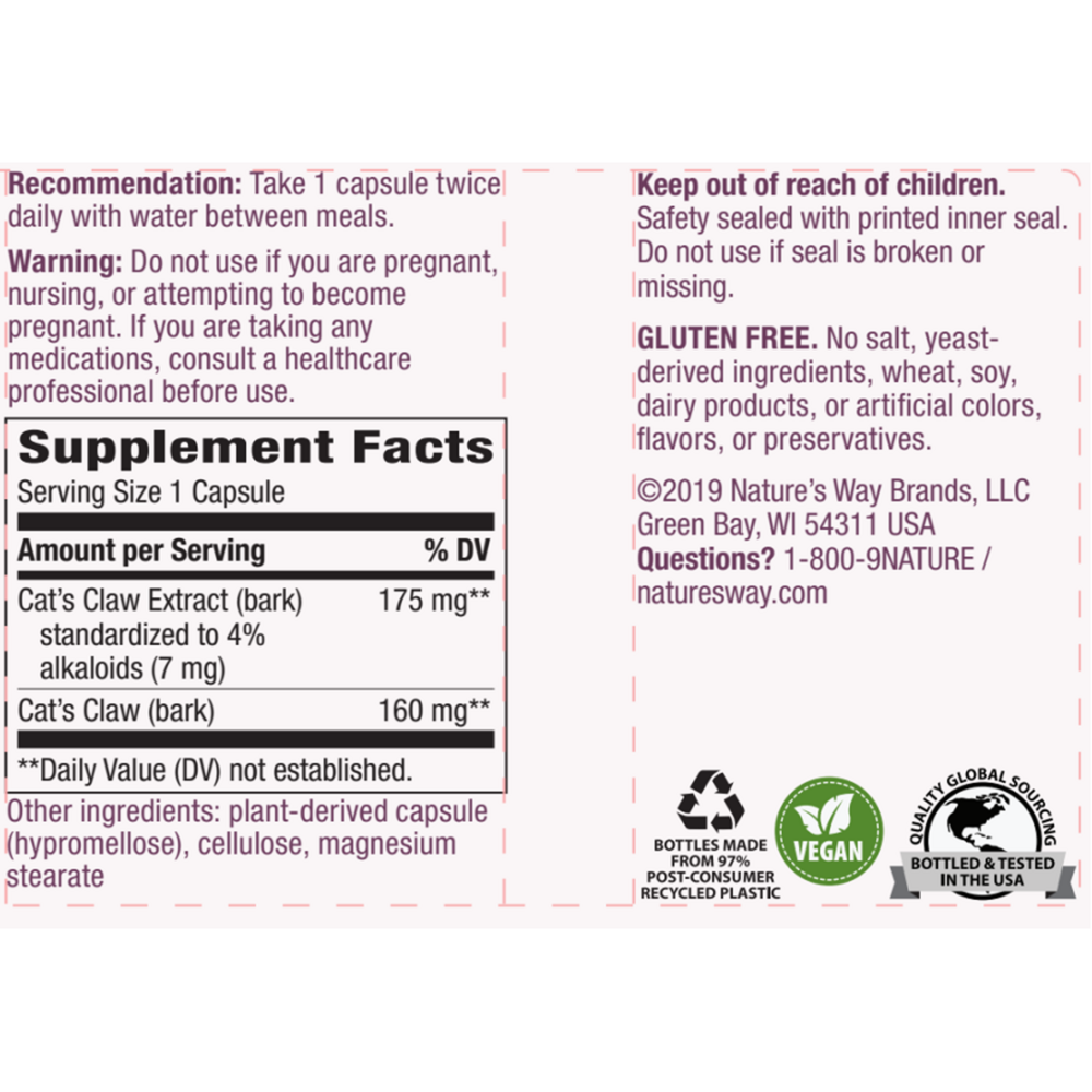 Product image for Cat's Claw.