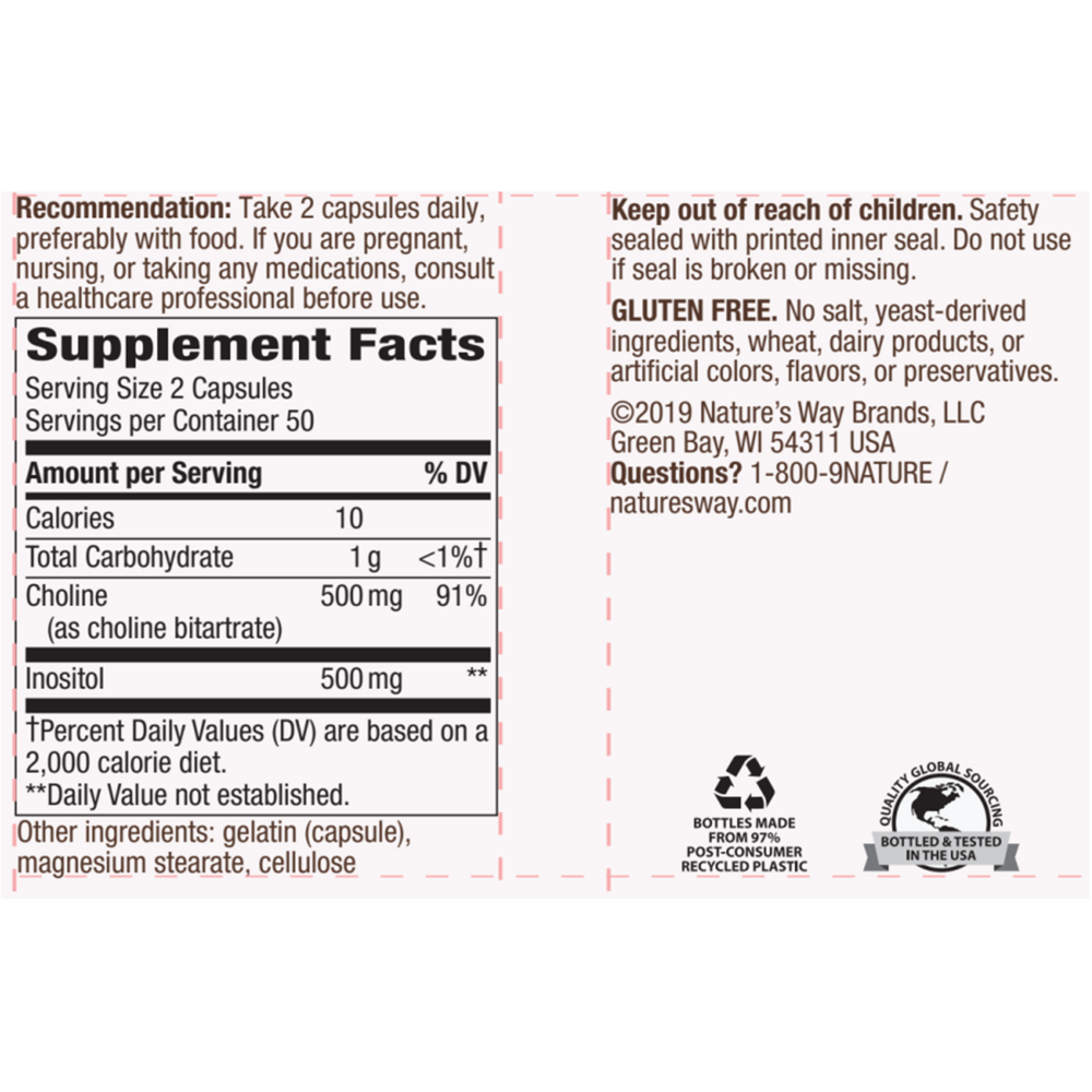 Product image for Choline &amp; Inositol.