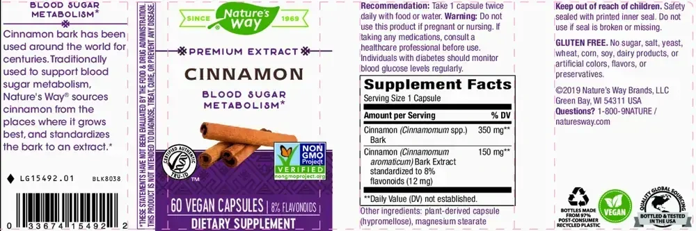 Product image for Cinnamon Standardized.