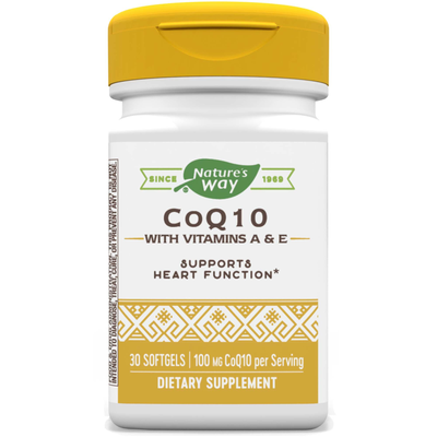 CoQ10 with Vitamins A & E 100mg 30 Softgels